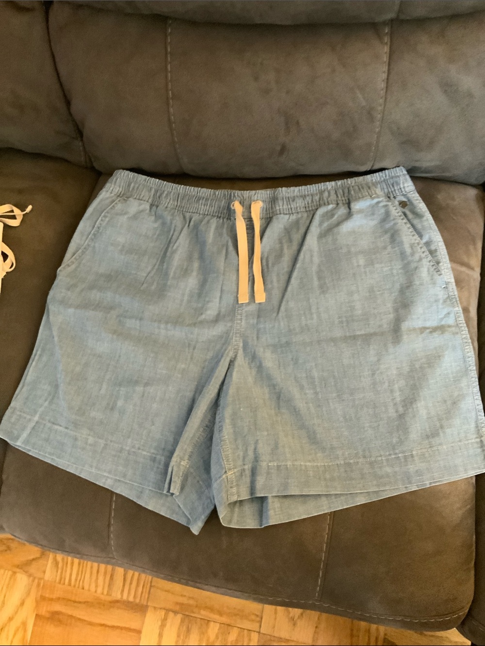 L.L.Bean Light Chambray Shorts in Soft Blue